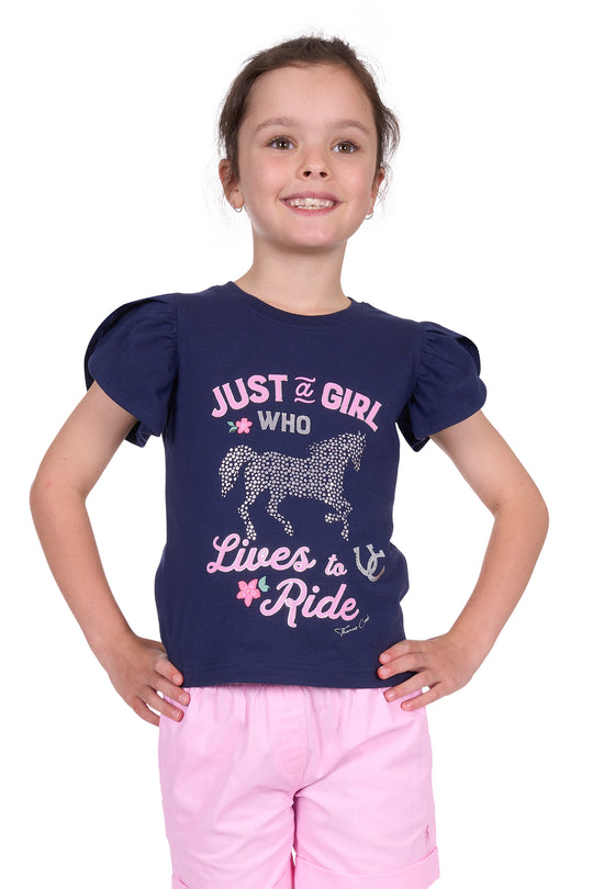 T5S5503109 Girls Heidi SS Tee | Navy