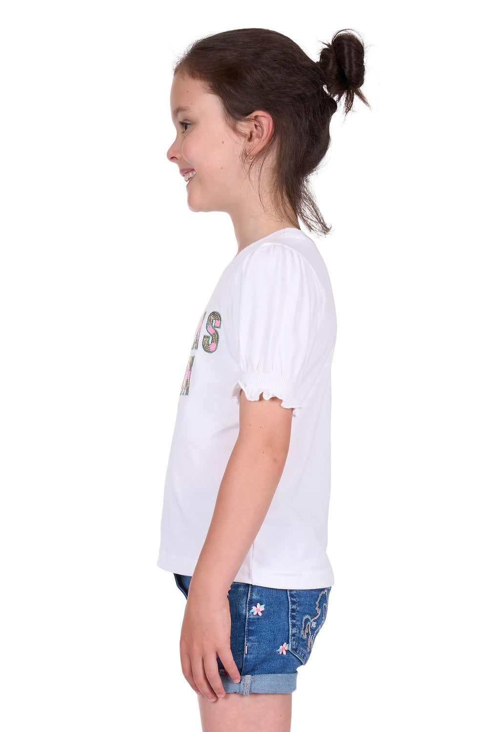 T5S5538108 Girls Cleo SS Tee | White