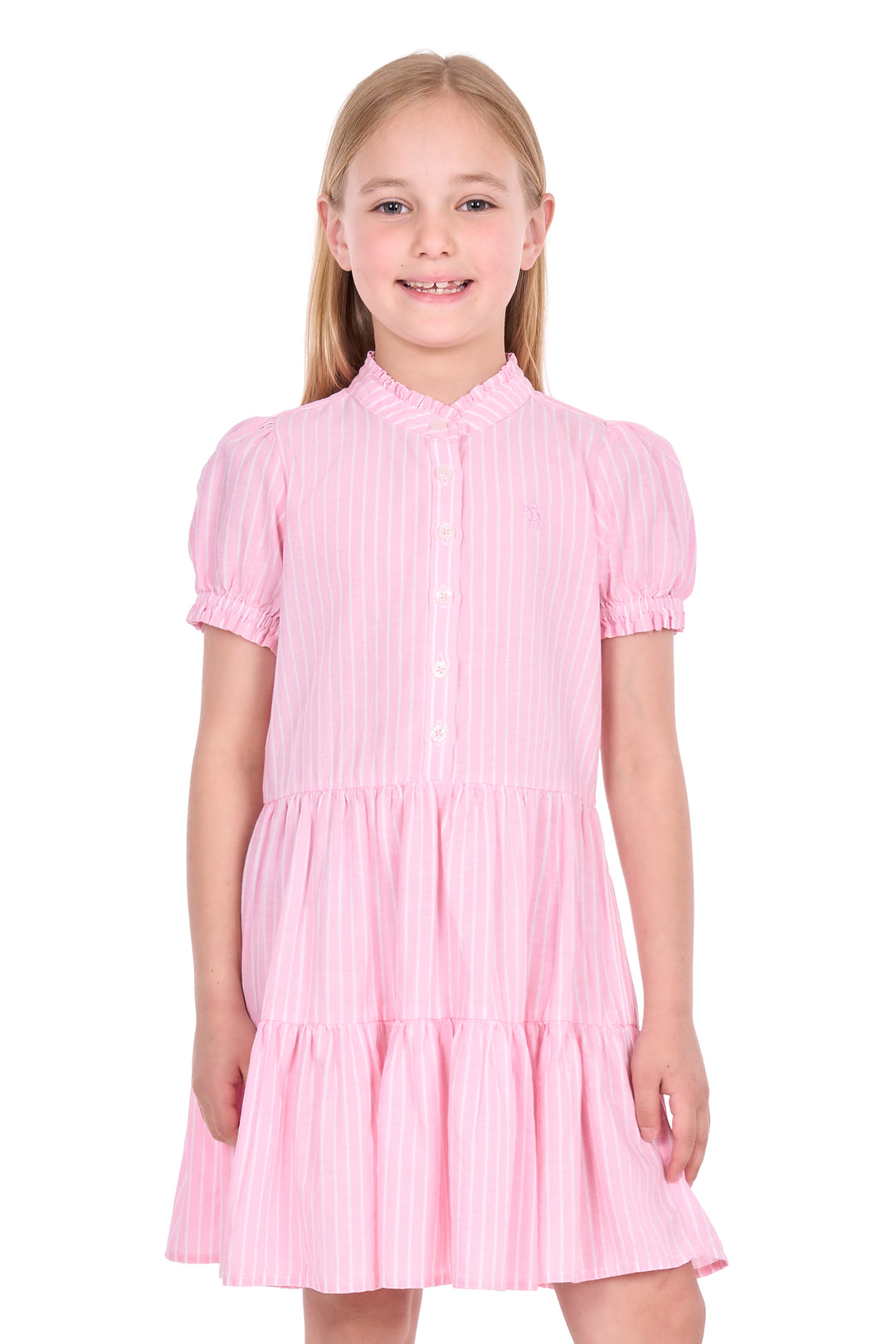 T6S5412079 Girl’s Myolie Dress | Rose Pink / White