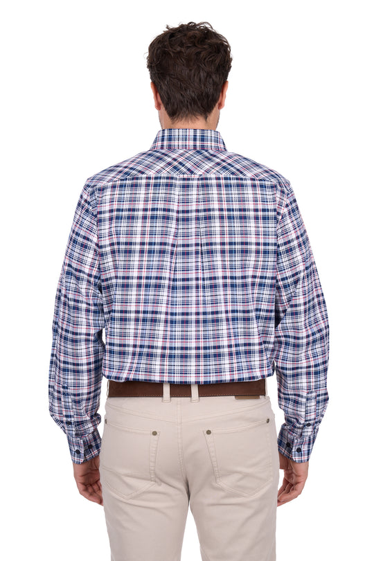 T6W1115032 Mens Sean 2Pkt LS Shirt | Blue/Red