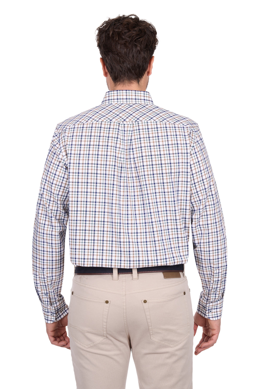 T6W1115041 Mens Chad 2PKT LS Shirt | Navy/Green