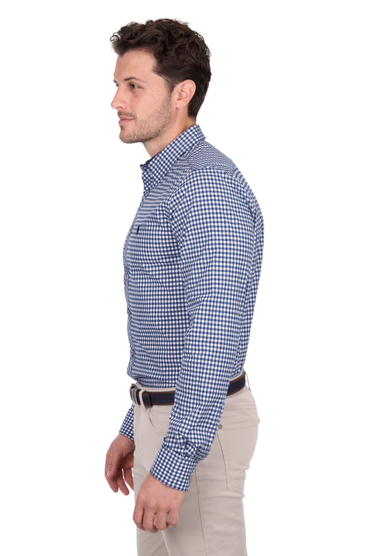T6W1121050 Mens Anthony Tlrd LS Shirt | Navy/White