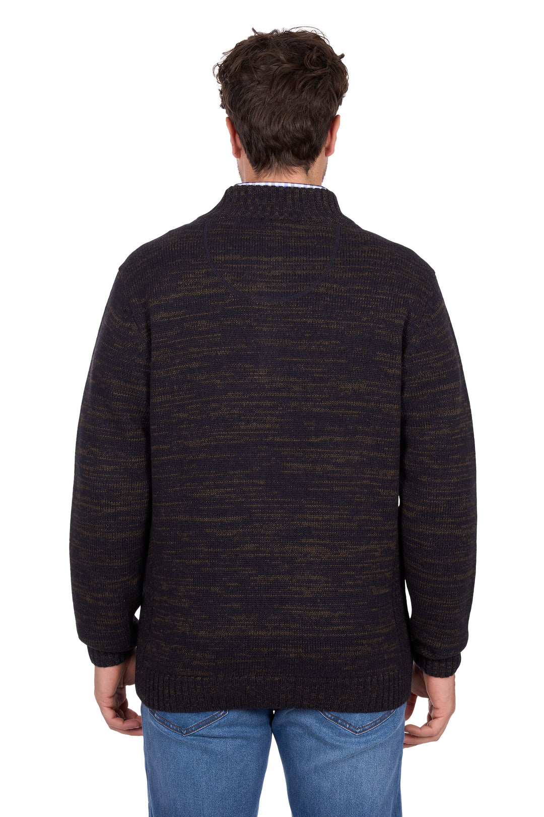 T6W1519001 Mens Jesse 1/4 Zip Jumper | Chestnut