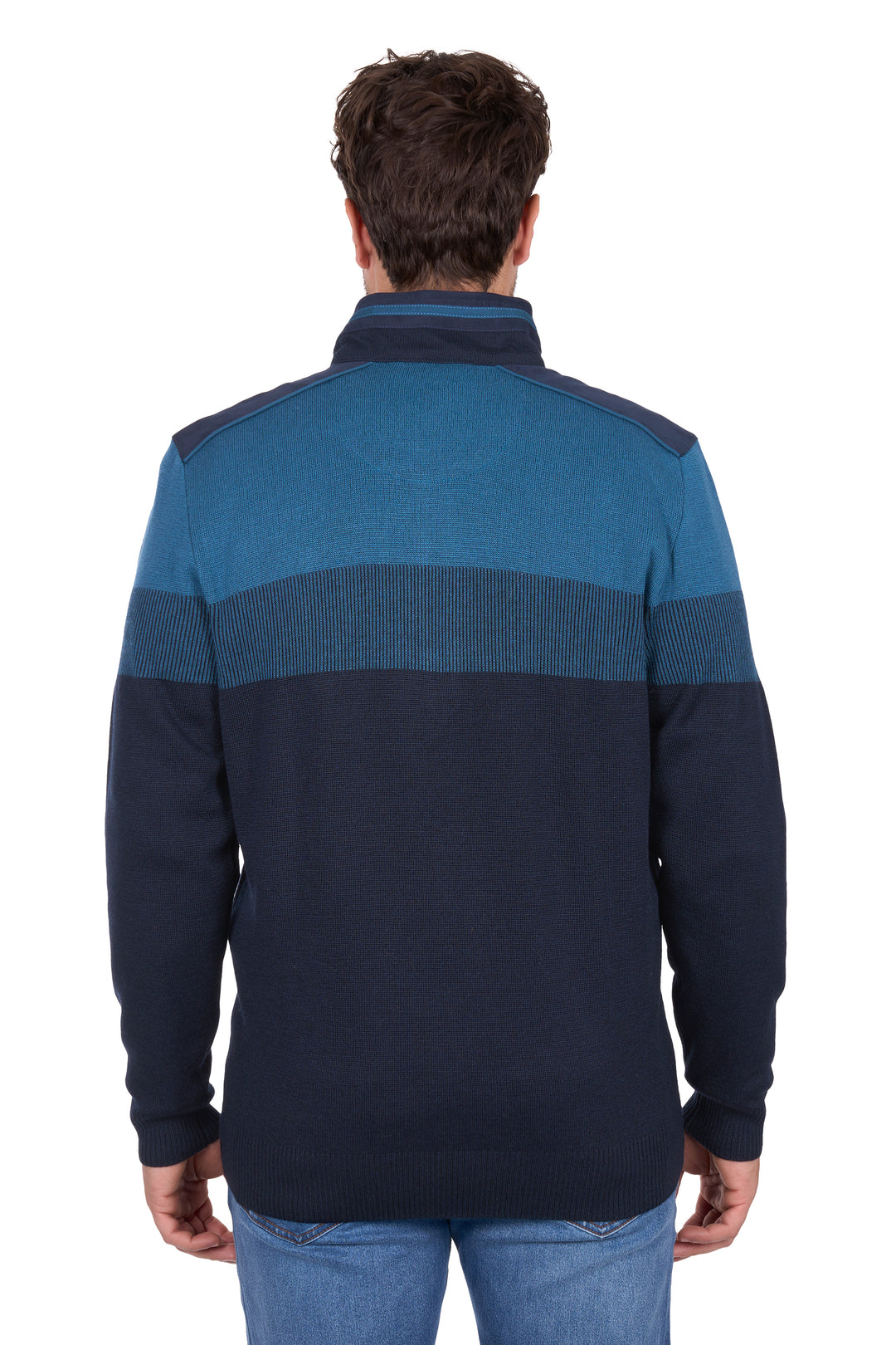 T6W1523004 Mens Jerry 1/4 Zip Jumper | Navy/Petrol