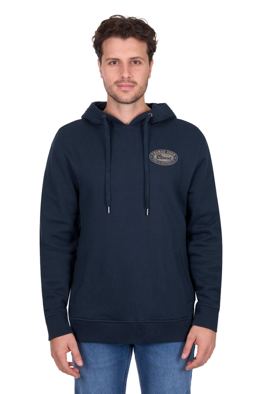 T6W1533010 Men's Heritage Oval Pullover Hoodie | Navy