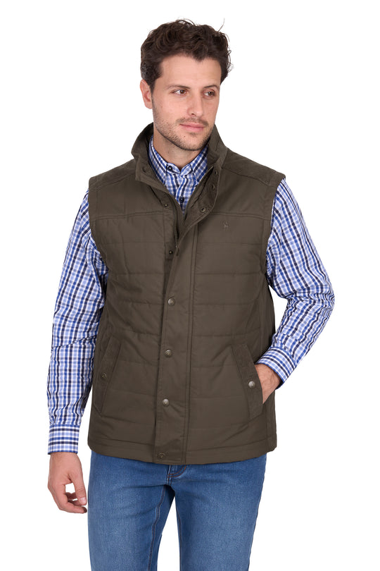 T6W1607171 Mens Matt Vest | Khaki