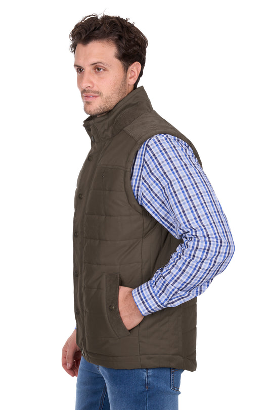 T6W1607171 Mens Matt Vest | Khaki