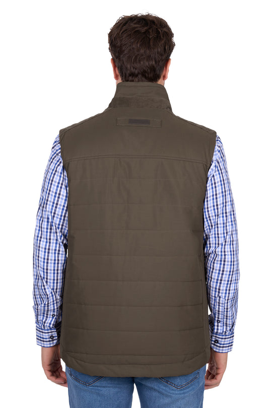 T6W1607171 Mens Matt Vest | Khaki