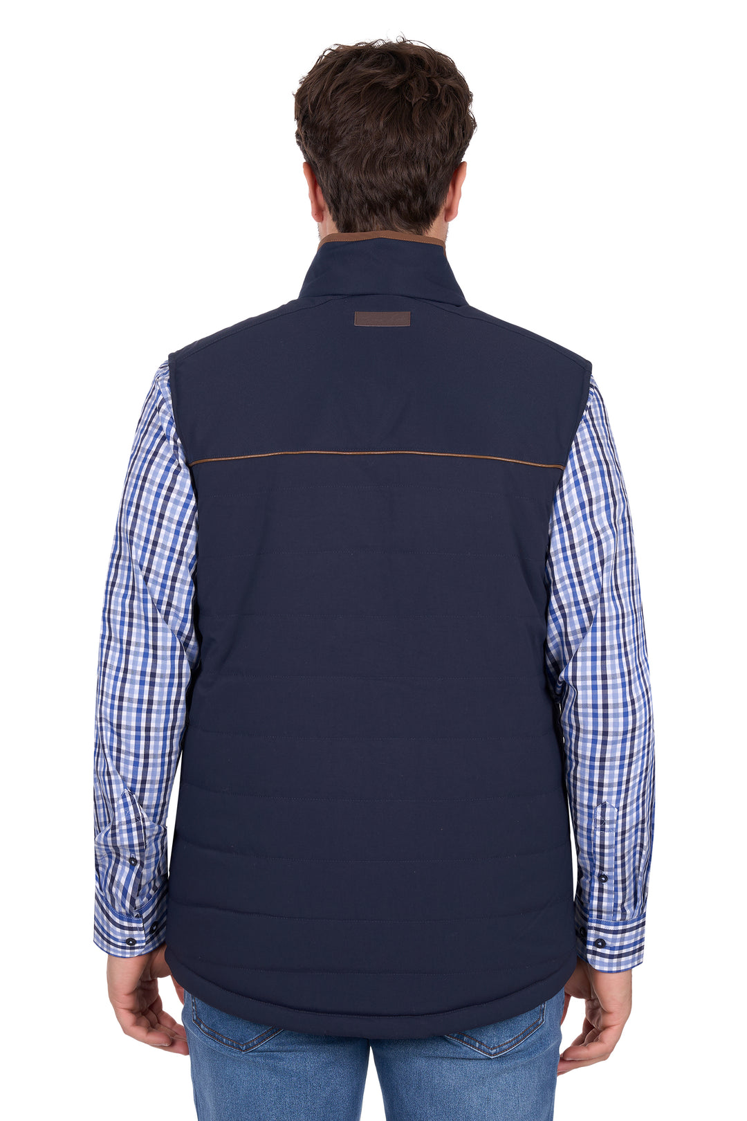 T6W1608170 Mens Toby Rev Vest | Navy/Tan