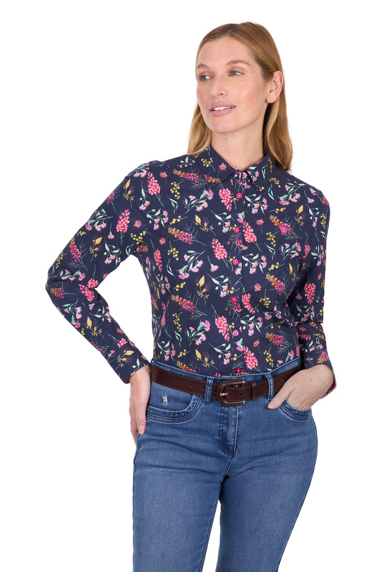 T6W2114064 Wmns Serena LS Shirt | Navy