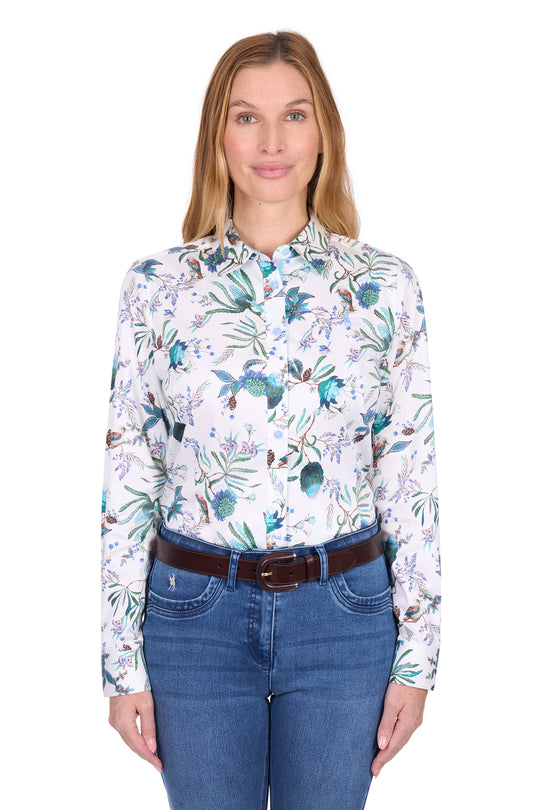 T6W2118065 Wmns Lucinda LS Shirt | Blue/White