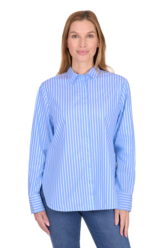 T6W2124068 Wmns Esther LS Shirt | Sky Blue