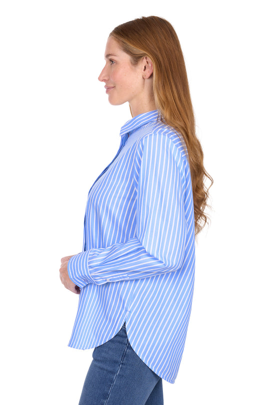 T6W2124068 Wmns Esther LS Shirt | Sky Blue