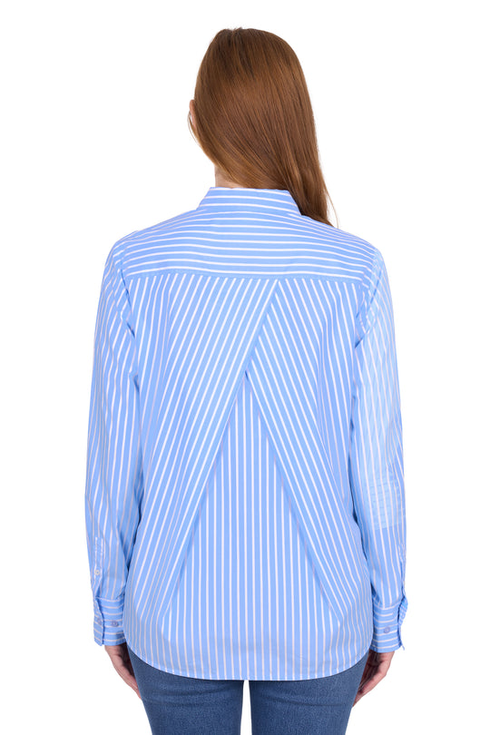 T6W2124068 Wmns Esther LS Shirt | Sky Blue