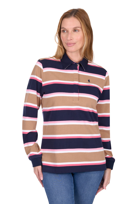 T6W2506074 Wmns Ruth Rugby | Tan/Pink