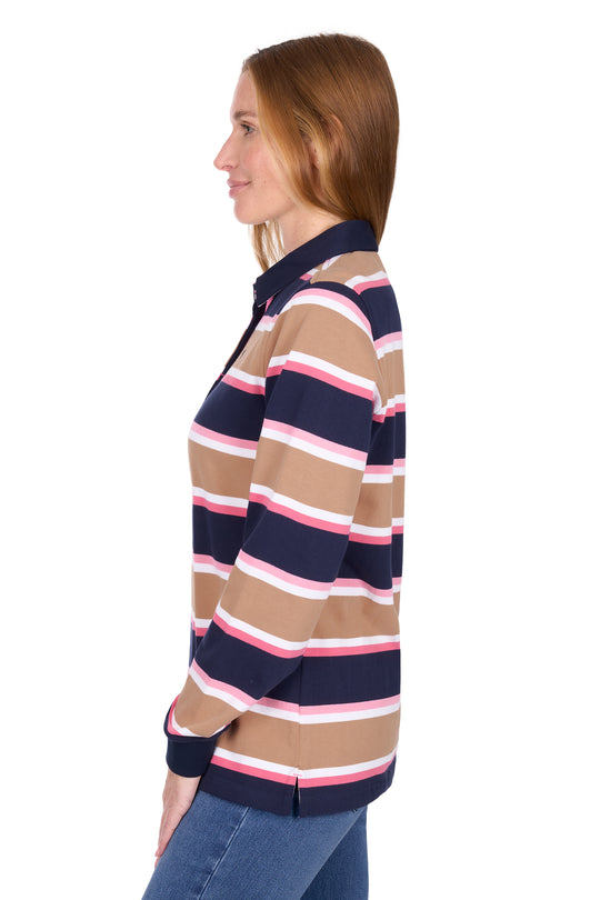 T6W2506074 Wmns Ruth Rugby | Tan/Pink