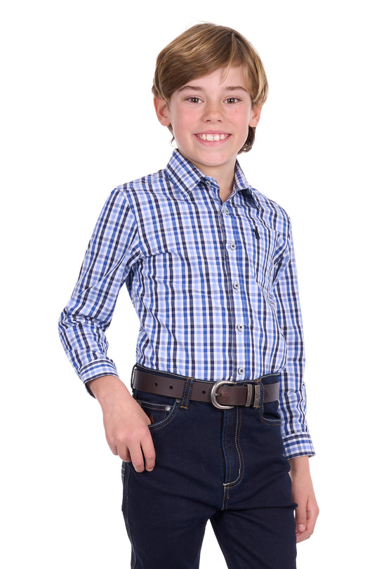 T6W3139044 Boys Andrew 1PKt Ls Shirt | Navy/Blue