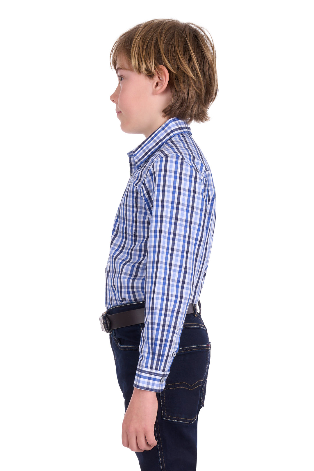 T6W3139044 Boys Andrew 1PKt Ls Shirt | Navy/Blue
