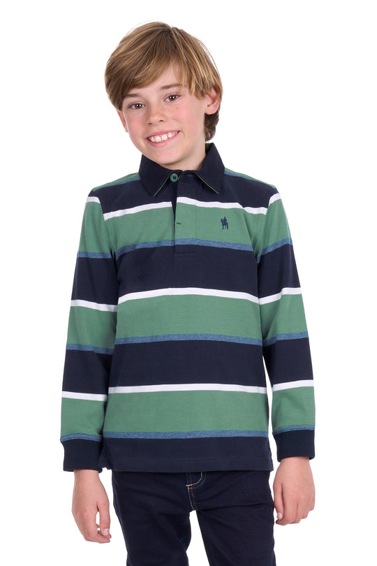 T6W350019 Boys Douglas Rugby | Navy/Sage