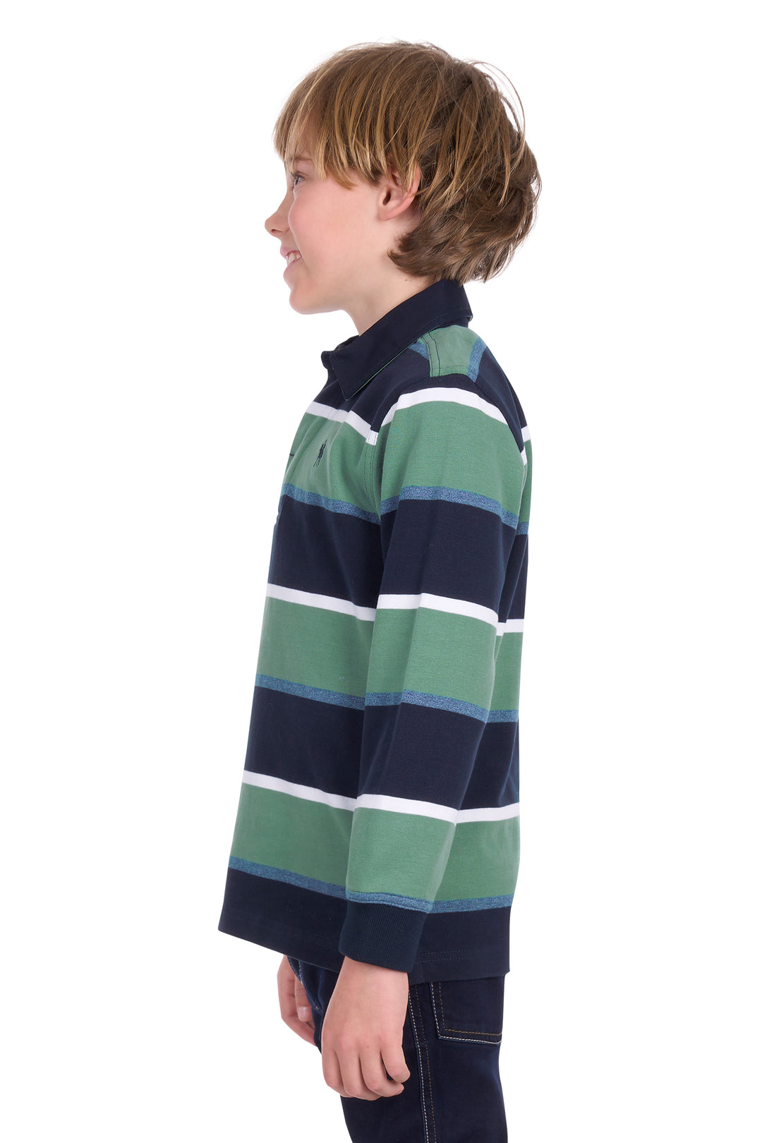 T6W350019 Boys Douglas Rugby | Navy/Sage