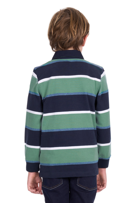 T6W350019 Boys Douglas Rugby | Navy/Sage