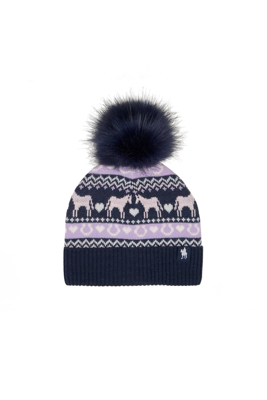T6W5950BNE Kids Emilia Beanie | Navy/Lilac