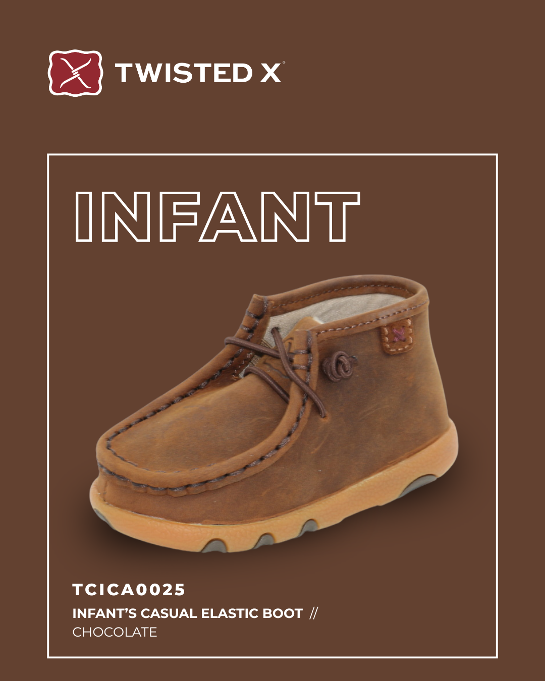 TCICA0025 Infants Casual Elastic Boot | Chocolate