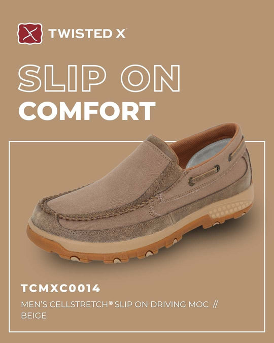 TCXC0014 Mens Cellstretch Slip On Moc | Beige