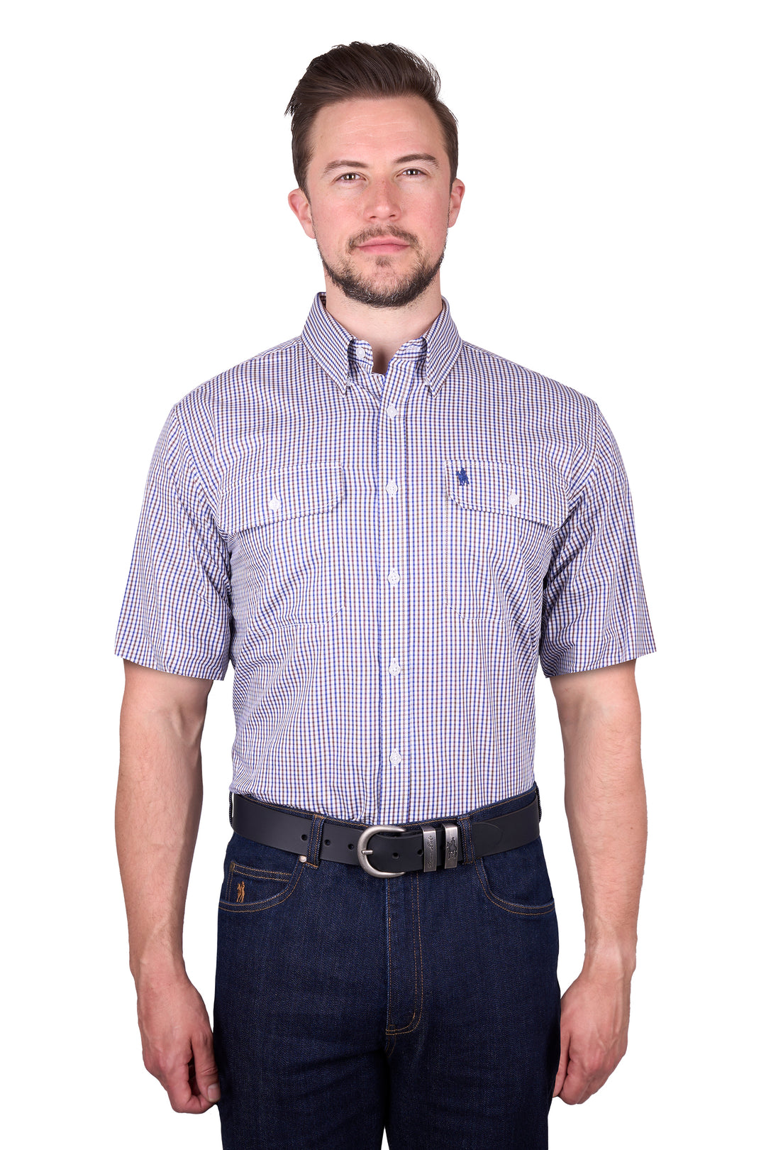 TCP1110158 Men’s Wentworth Check 2-Pocket Short Sleeve Shirt