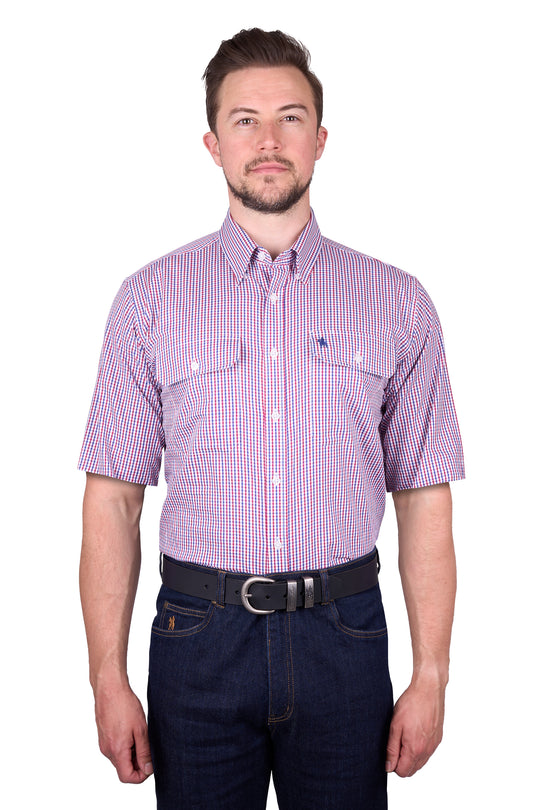TCP1110158 Men’s Wentworth Check 2-Pocket Short Sleeve Shirt