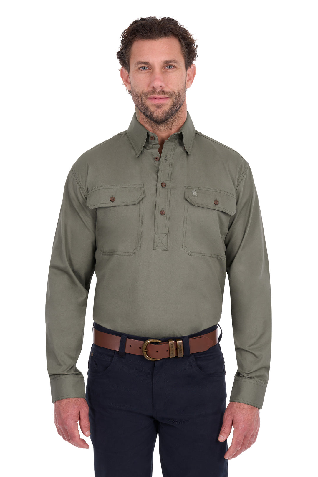 TCP1126005 Unisex LIGHT DRILL H/PLKT LS SHIRT