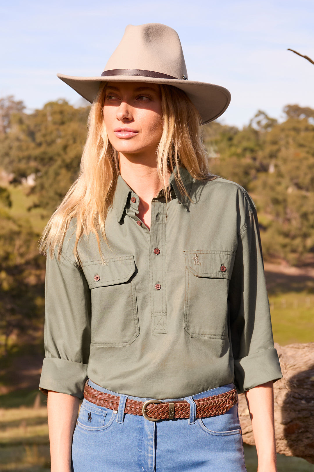 TCP1126005 Unisex LIGHT DRILL H/PLKT LS SHIRT