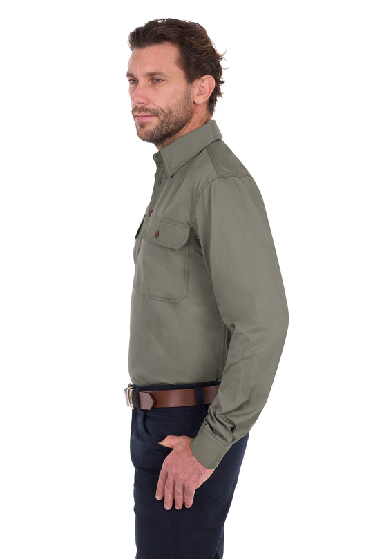 TCP1126005 Unisex LIGHT DRILL H/PLKT LS SHIRT
