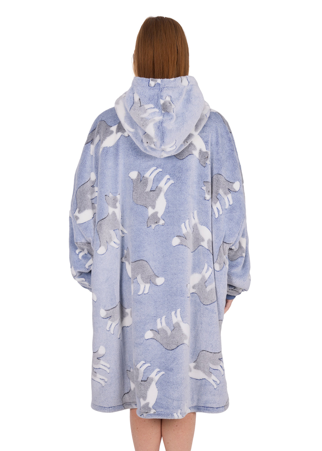 TCP2939SNU Adults Dog Snuggle Hoodie | Blue