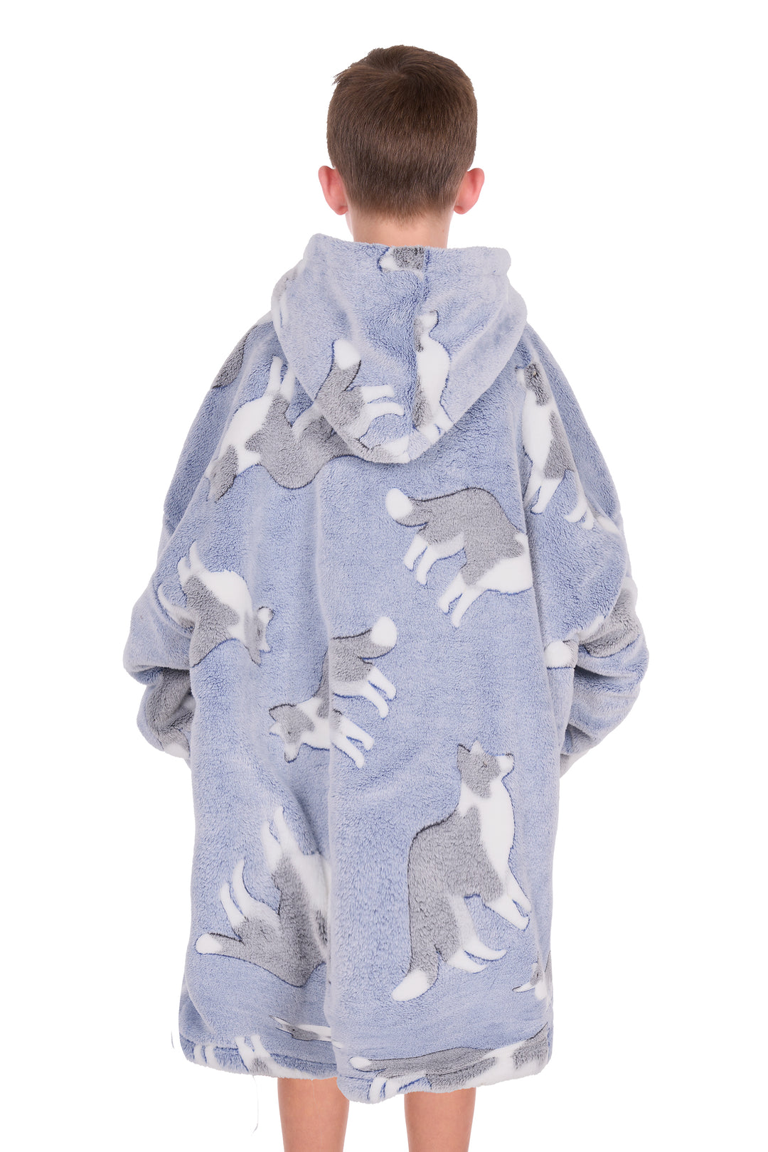 TCP7939SNU Kids Dog Snuggle Hoodie | Blue