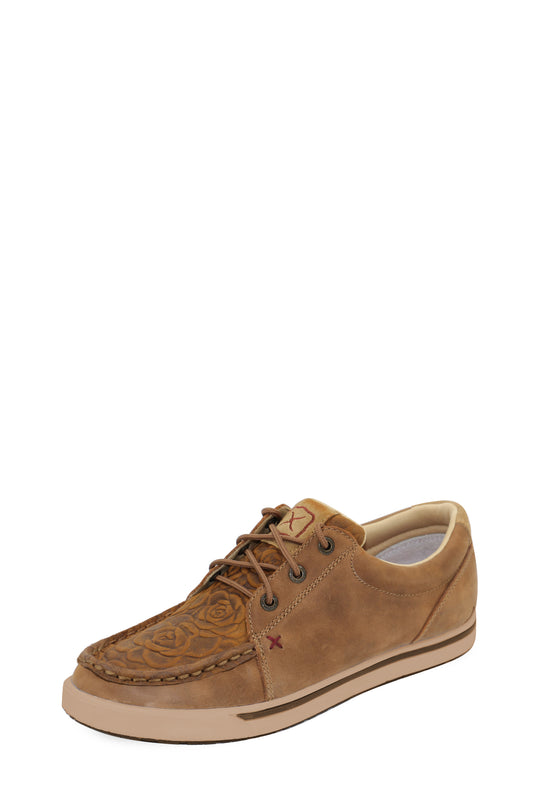 TCWCA0023 Twisted X Womens Leather Loper Lace Up Shoes | Almond