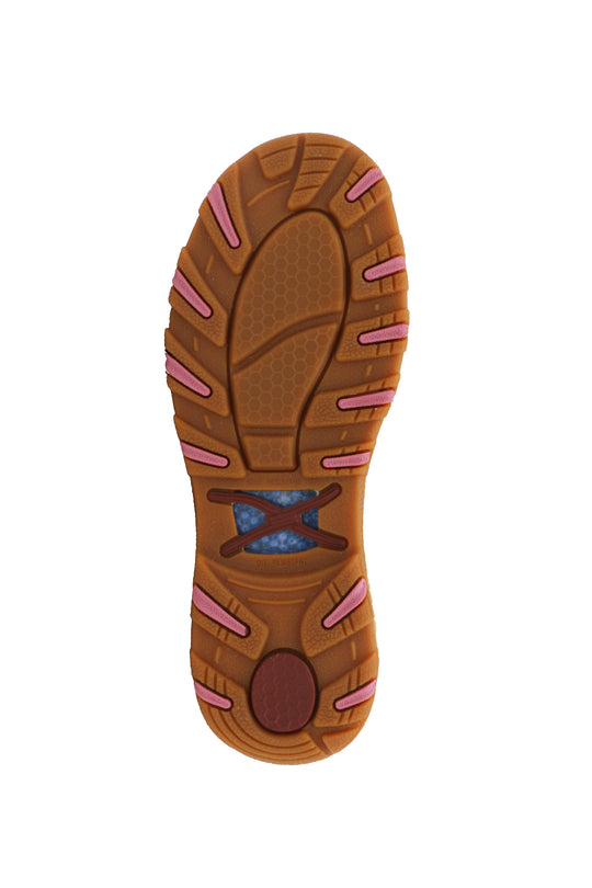 TCWXC0068 WOMEN’S TOOLED PINK CELLSTRETCH MOCS SLIP ON | Bomber/Pink