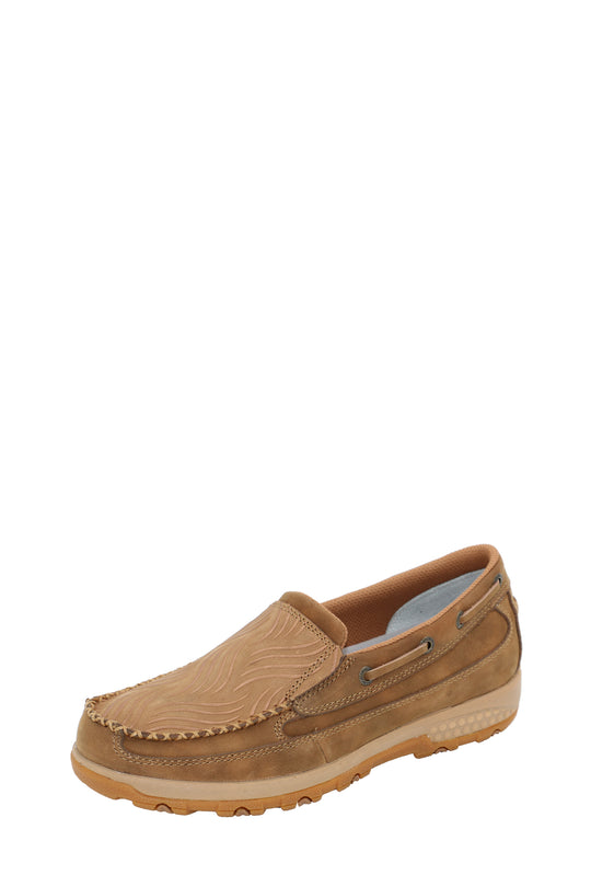 TCWXC0071 Women’s Wave CellStretch® Mocs Slip On | Brown / Bronze