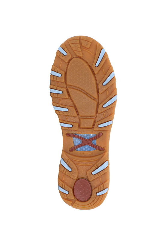 TCWXC0072 Women’s Aztec CellStretch® Mocs Slip On | Brown / Sky
