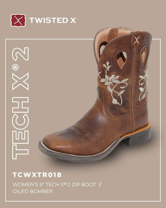 TCWXTR018 Wmns 9 Tech x 2 Zip Boot | Oiled Bomber / Oiled Bomber