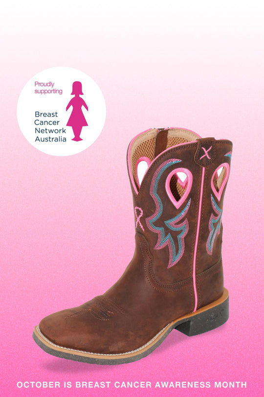 TCWXTR019 WOMEN’S 9” PINK TECH X2 ZIP BOOT | Chocolate Truffle / Pink