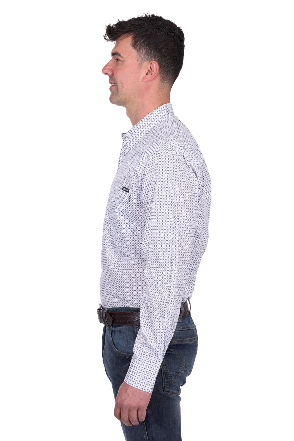 X5S1112363 Mens Brent Shirt \ White/Navy