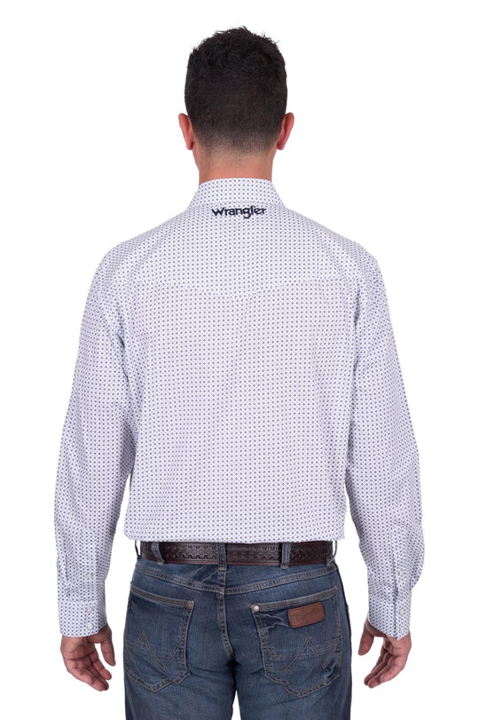 X5S1112363 Mens Brent Shirt \ White/Navy