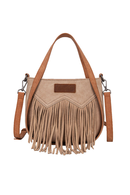 X5S2902BAG Two Tone Fringe Bag | Camel