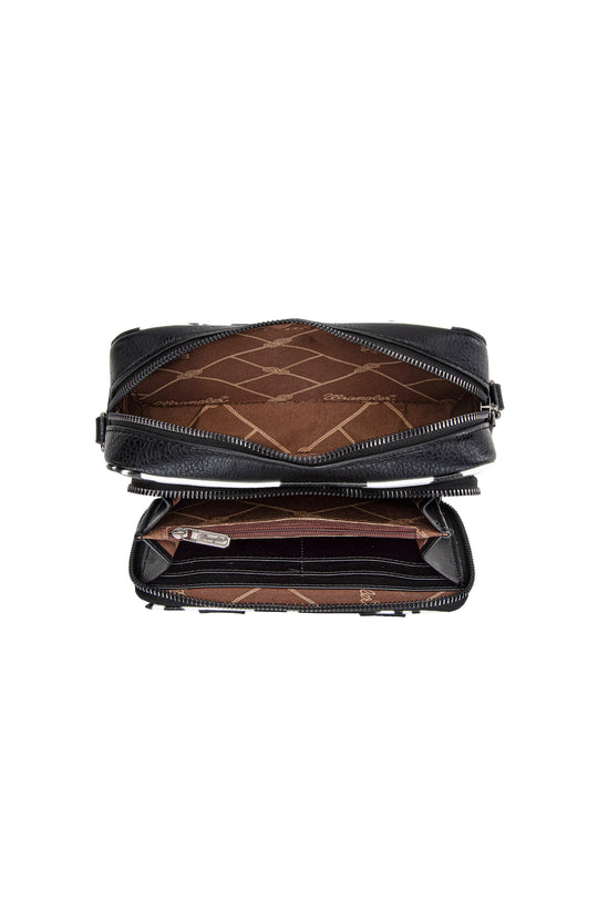 X5S2936BAG Cow Print Small Crossbody Bag | Black