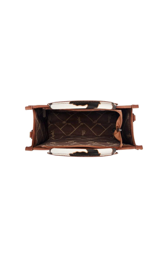 X5S2955BAG Cow Print Crossbody Bag | Dark Tan