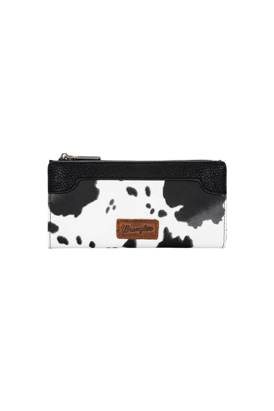 X6S4934WLT Wrangler Ladies Cow Print Slim Wallet