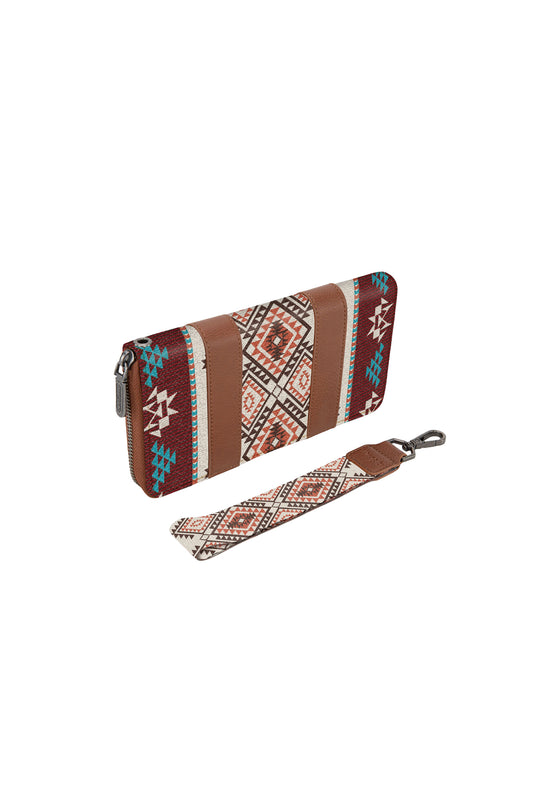 X6S4944WLT Wrangler  Ladies Lia Aztec Wallet | Brown