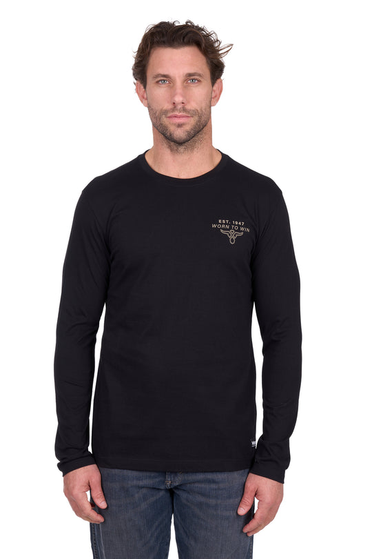 X6W1568500 Mens Evan LS Tee | Black