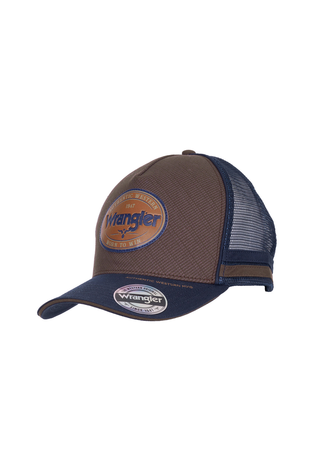 X6W1943CAP Authentic Trucker Cap | Dark Tan/Navy